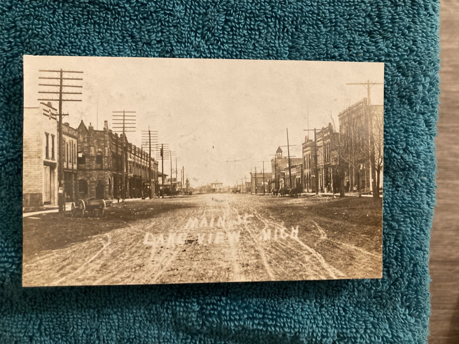 RPPC Lakeview Michigan Posted 1908 Amble to Belding Mi