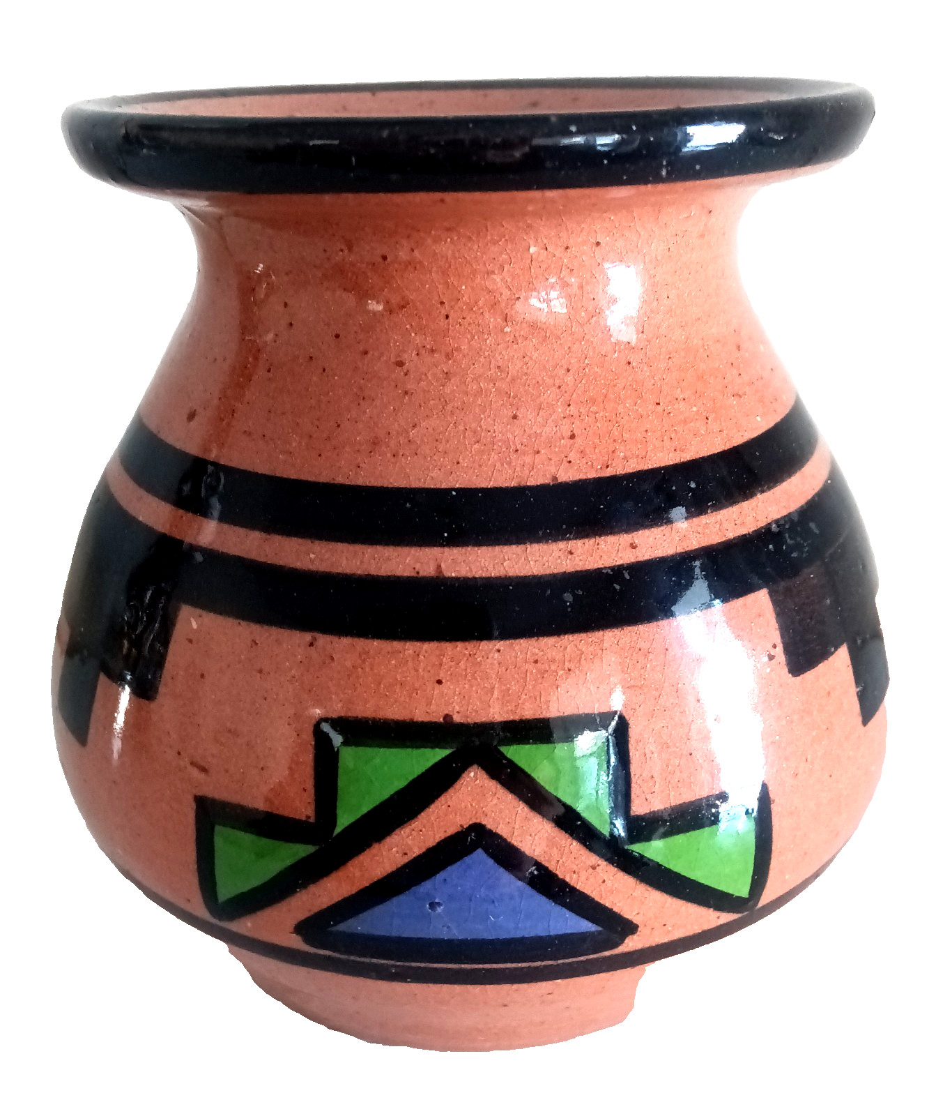 Wheel Thrown Vase SIOUX Pottery by Al Black Tail Deer Rapid City, S.D.  Signed 