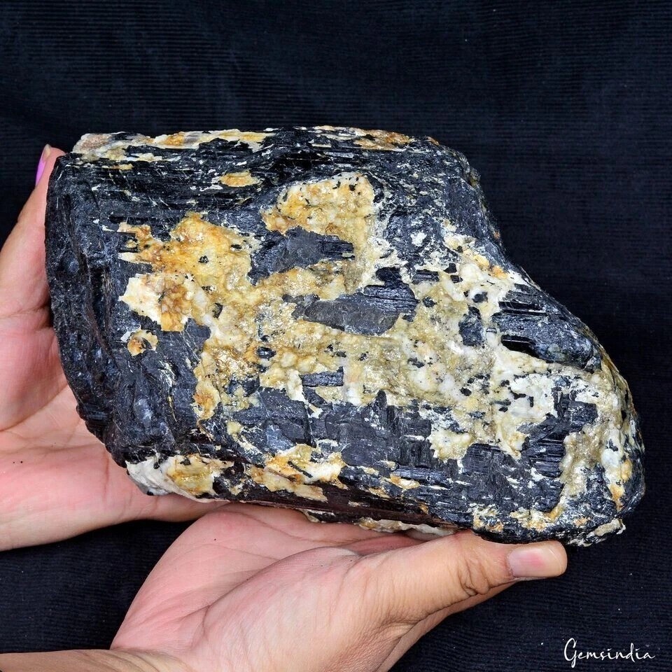 High Quality 4.8 Kilo Natural Black Tourmaline Big Size Gemstone Rough Specimen