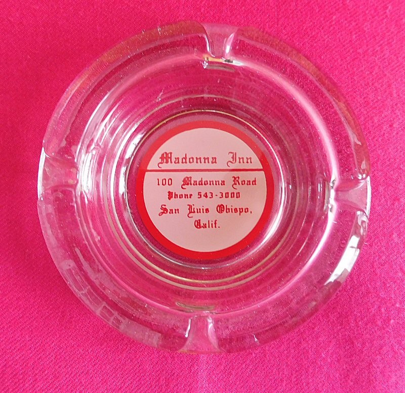 Vintage Glass MADONNA INN ASHTRAY San Luis Obispo CA
