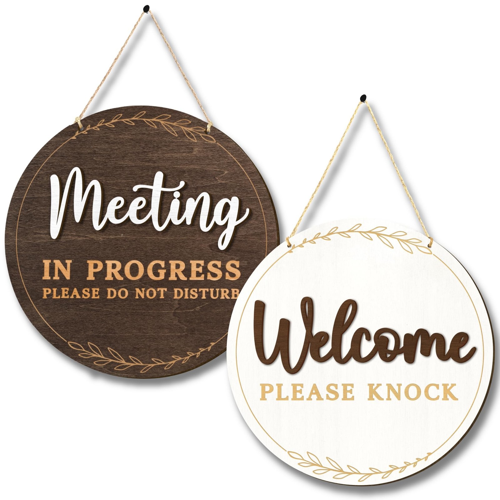 Woodamore Meeting In Progress Door Sign - In A Meeting Sign For Office Door, ...