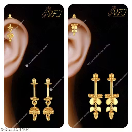 Indian Bollywood Gold Plated Bugadi Earrings for Women and Girls Jewelry Set