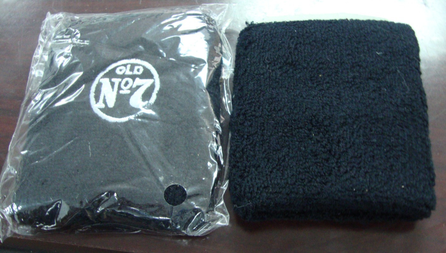 Lot 11 Jack Daniels Old No 7 Black Wristbands Sweatbands Embroidered Bar Promo