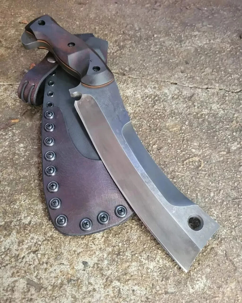 17 INCH(6MM THIKNESS BLADE) CUSTOM HAND MADE STEEL D2 TOOL HUNTING CHOPPER