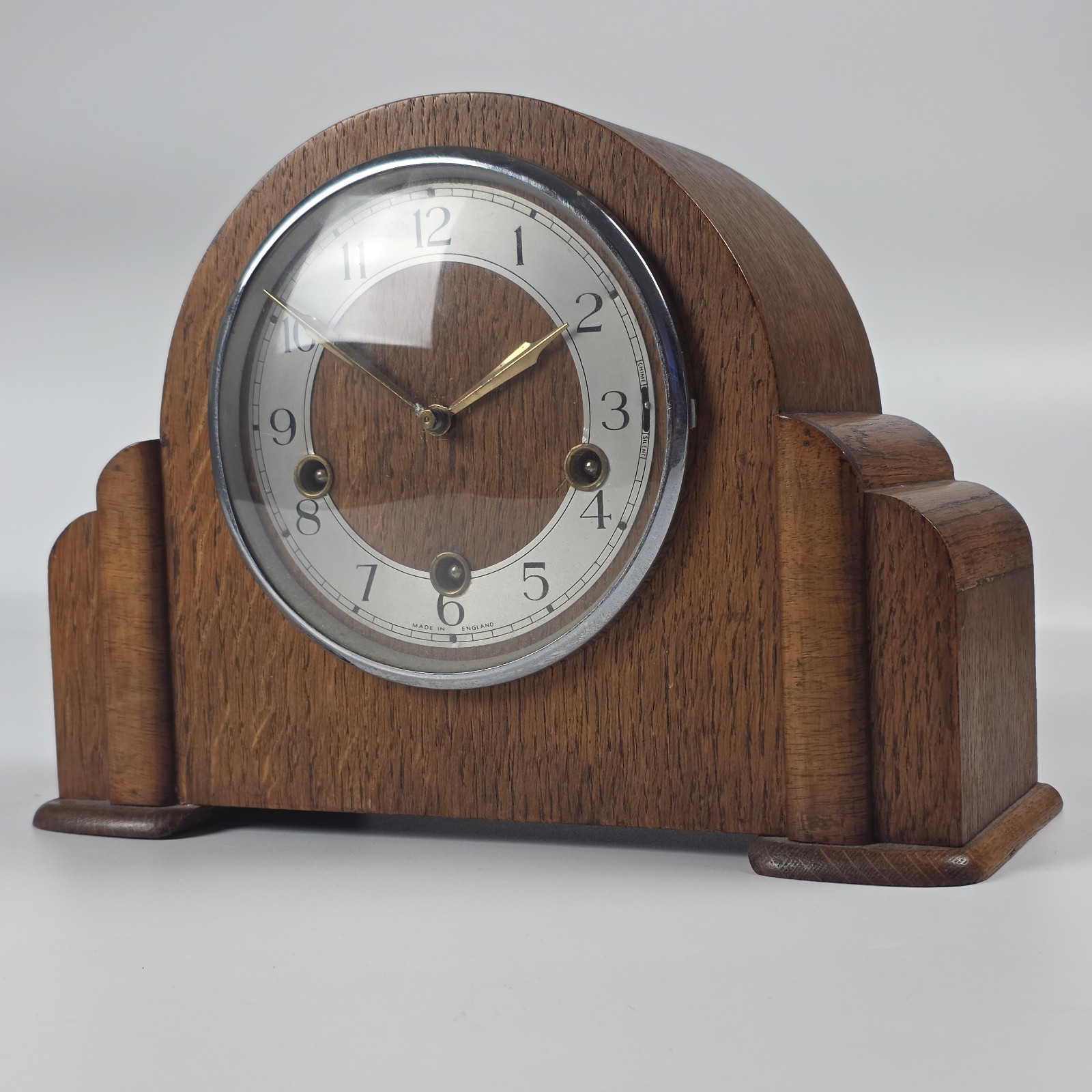 1950s Smiths Enfield Westminster Chime Vintage Mantel Clock 3 Train Made England