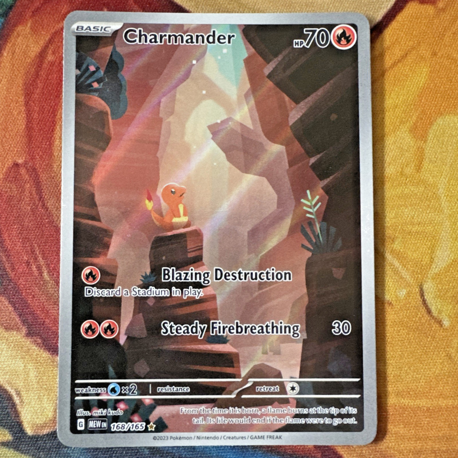 Pokémon TCG Charmander 168/165 S&V 151 Illustration Rare Holo 2023 EN