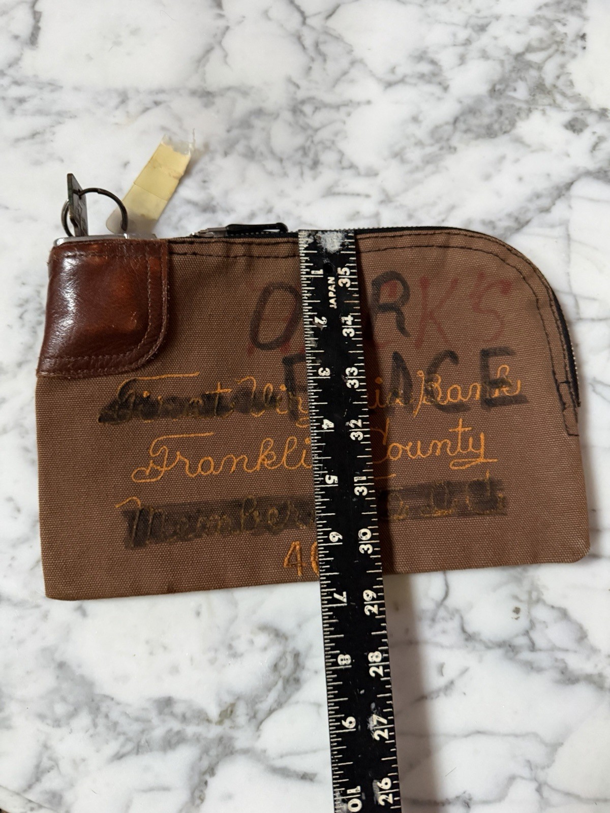 Vintage First Virginia Bank Serving Northern VA Money Bag A Rifkin Co Lock/Key