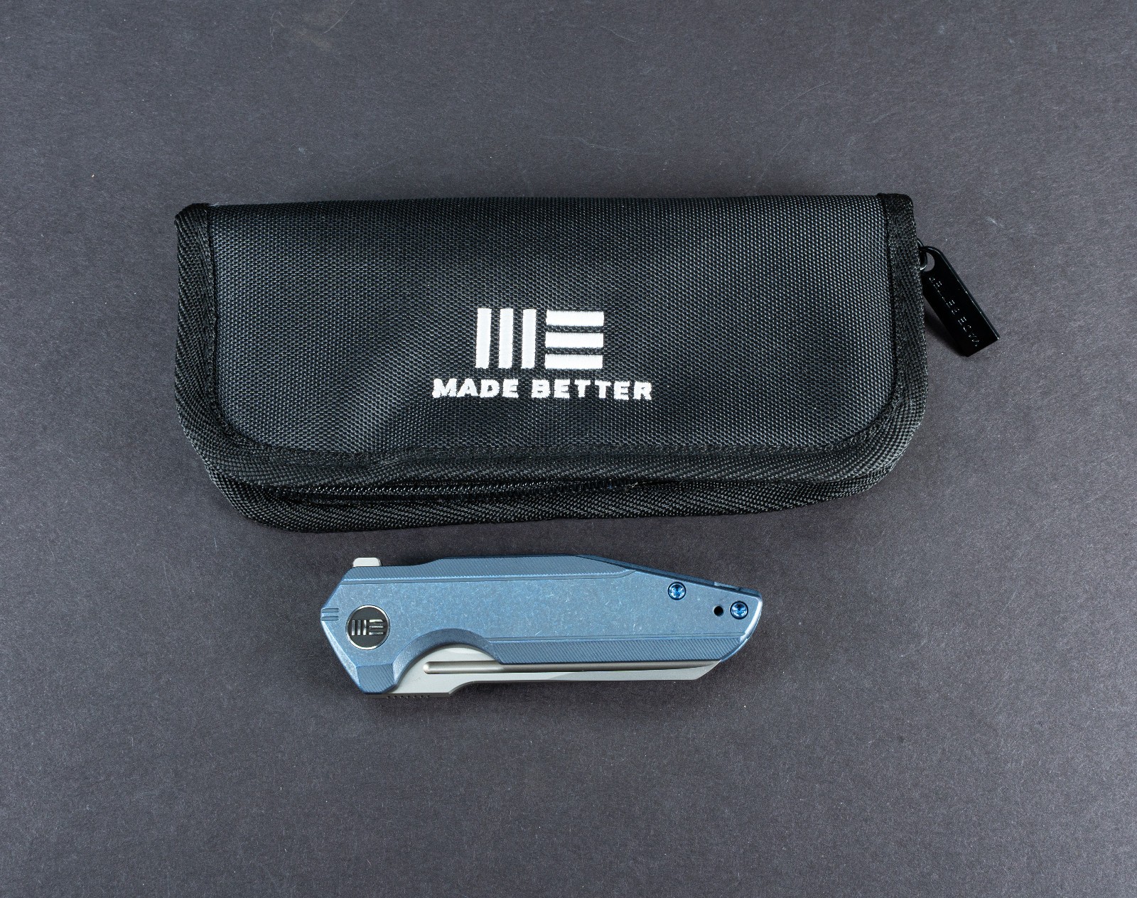 WE Knife Starhawk Frame Lock 20CV Stainless Blue 6AL4V Titanium Knife