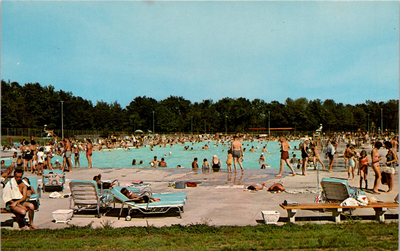 c1960s Saratoga Spa State Park Springs New York Pool Postcard Lot of 100