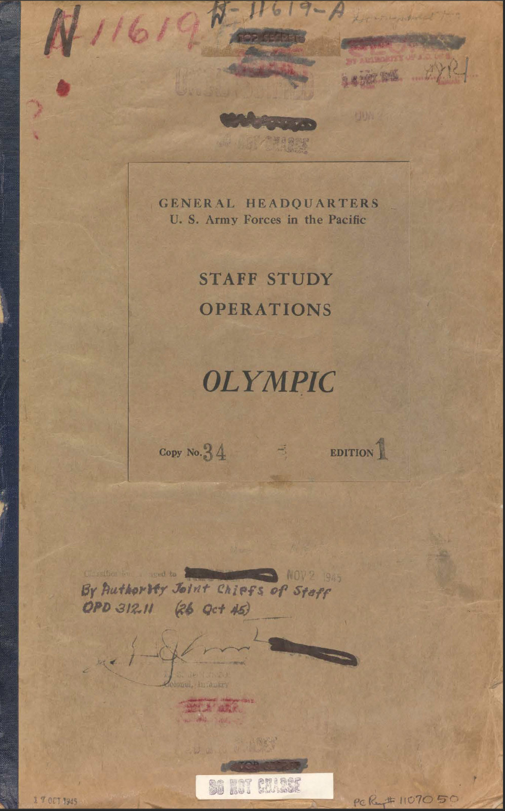 187 Page Staff Study OPERATION OLYMPIC WWII Japan Invasion Maps Plans Book on CD