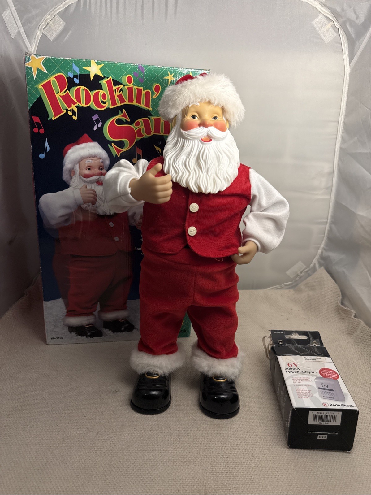 1999 Radio Shack Rockin Santa Animated Singing Dancing Works
