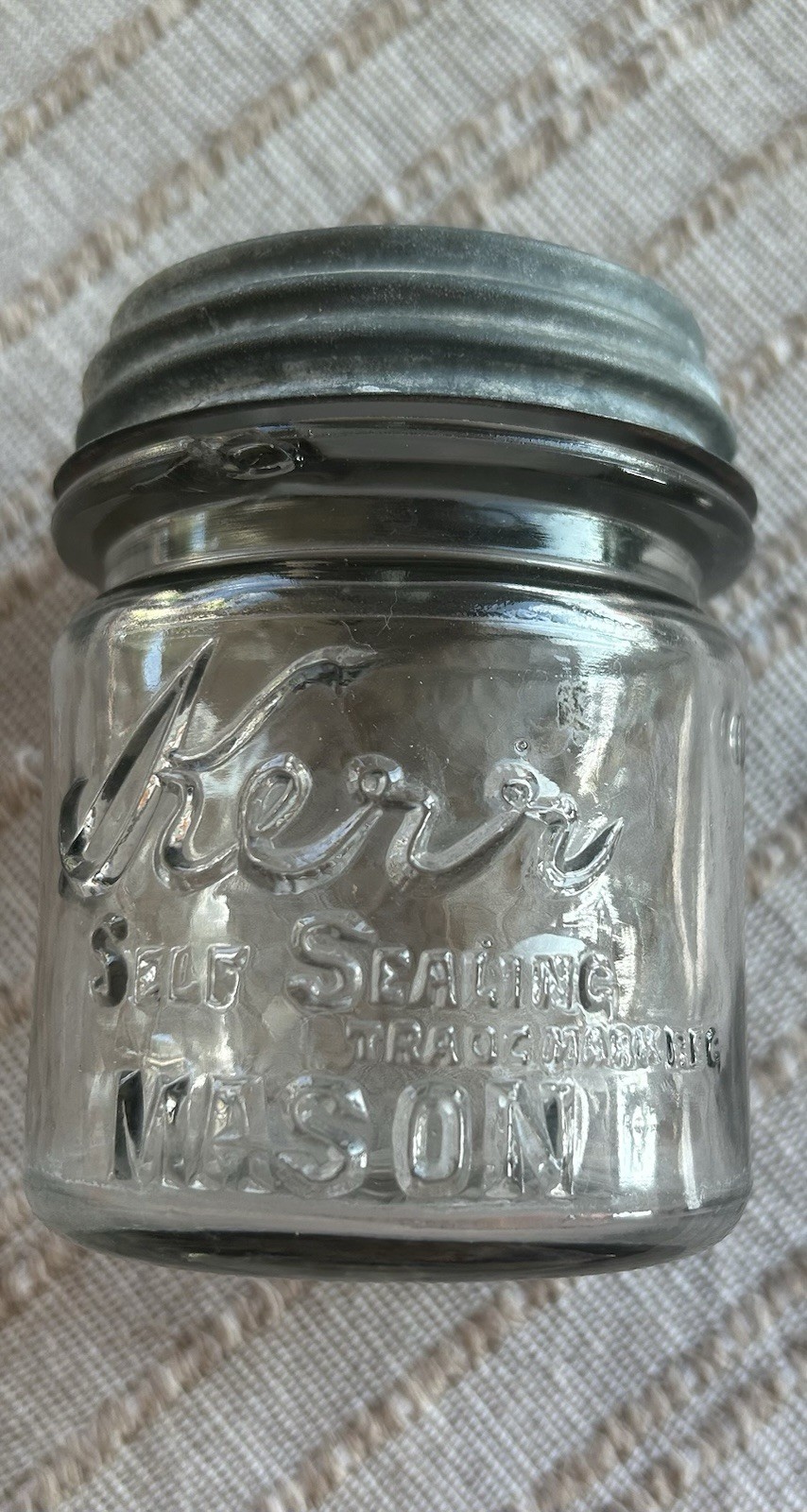 Antique Kerr Canning Jar Clear Glass