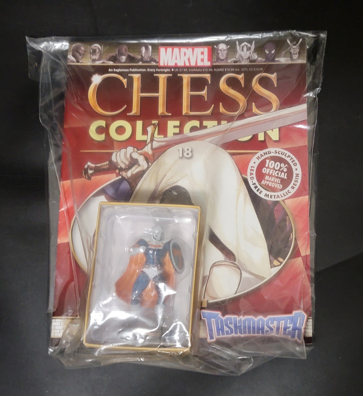 Eaglemoss Marvel Chess Collection 18 Taskmaster White Pawn Figure Sealed
