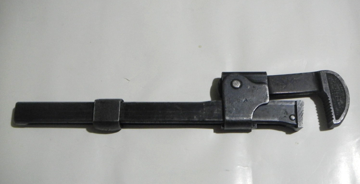 Antique H & E Wrench Co Pat Mar 27 1923 Slide Adjustable 14 inch Wrench