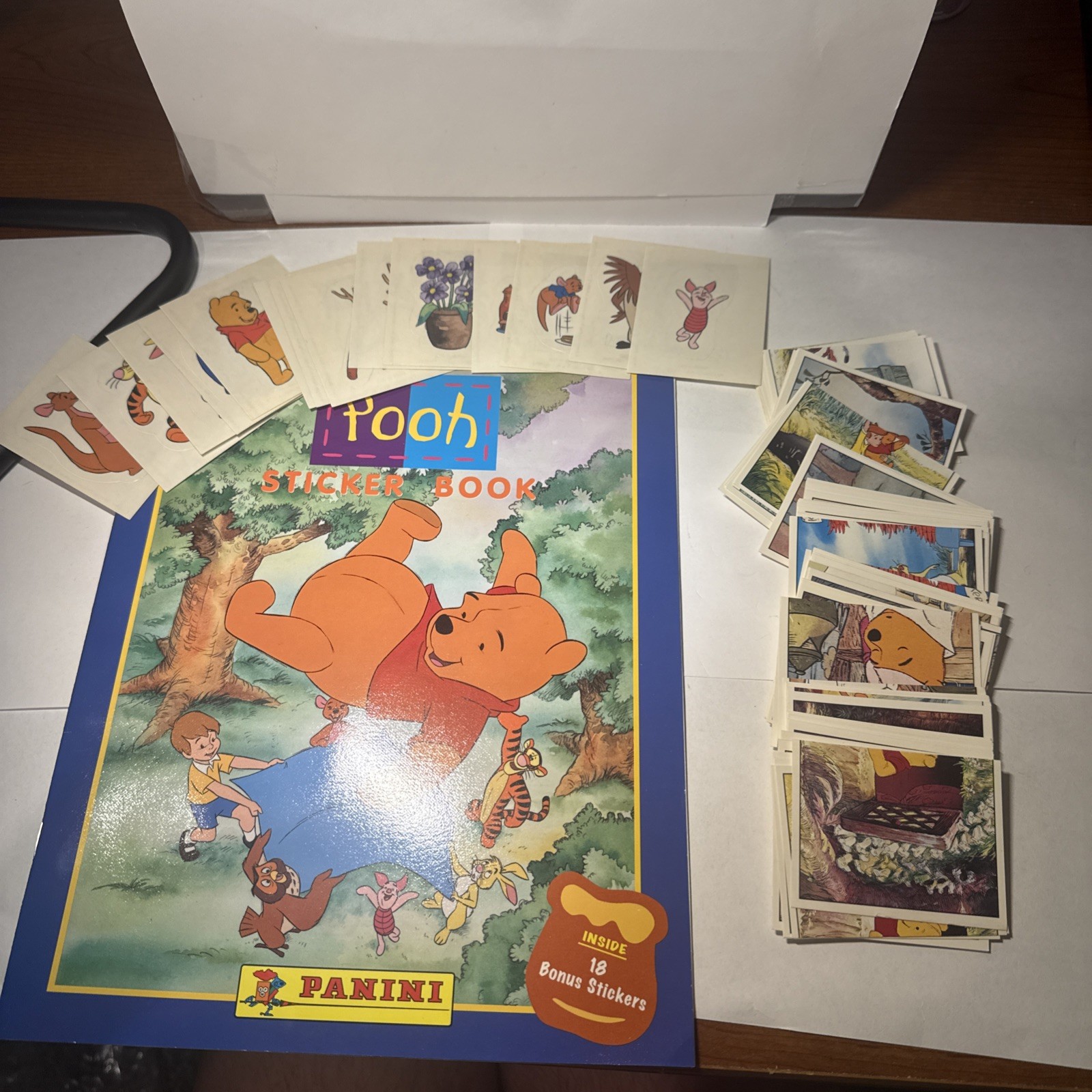1997 ALBUM WINNIE THE POOH DISNEY Panini+Full Set 120/120 Sticker + 14/24 Tigger
