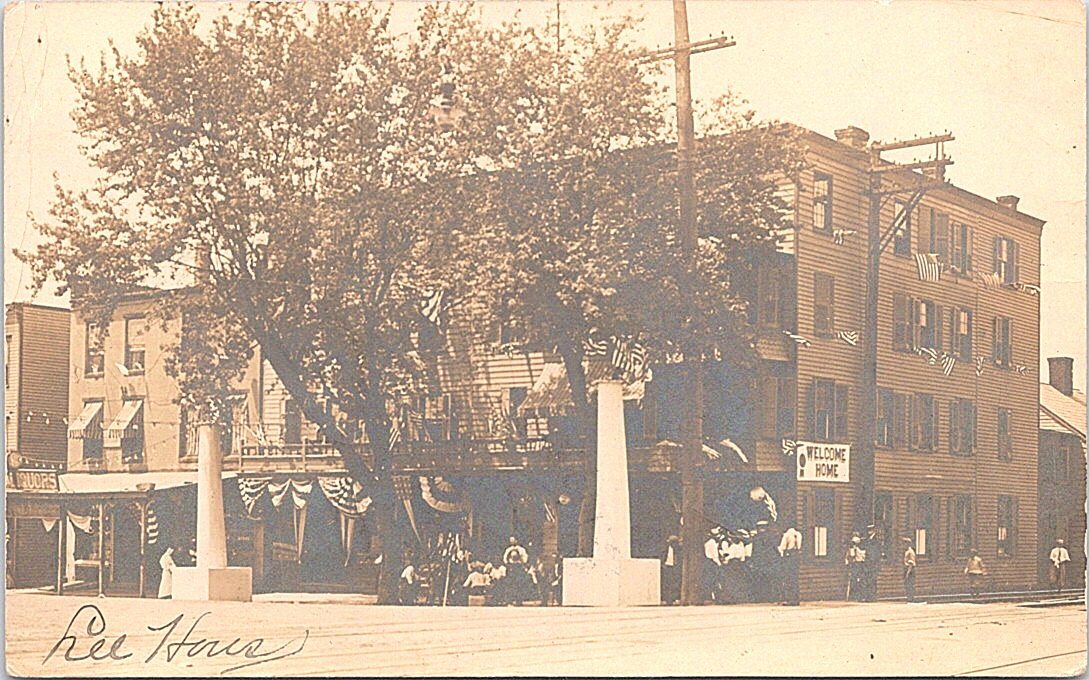 RPPC Phillipsburg New Jersey Street Scene Lee House Hotel Business District 1913