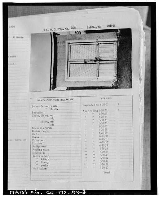 Aurora CO Fitzsimons General Hospital Fire Equipment House 1920s HABS