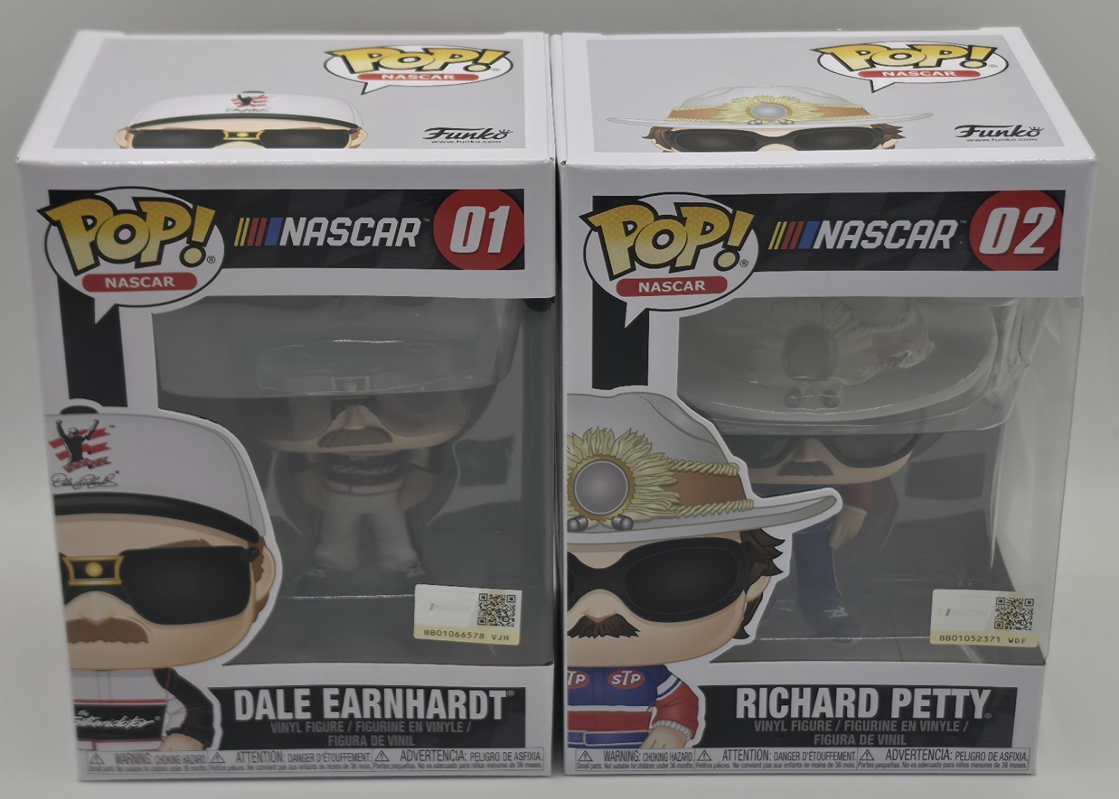 🏁 Dale Earnhardt & Richard Petty Funko Pop Nascar #01 & #02 Vaulted NIB 🏎 🏁