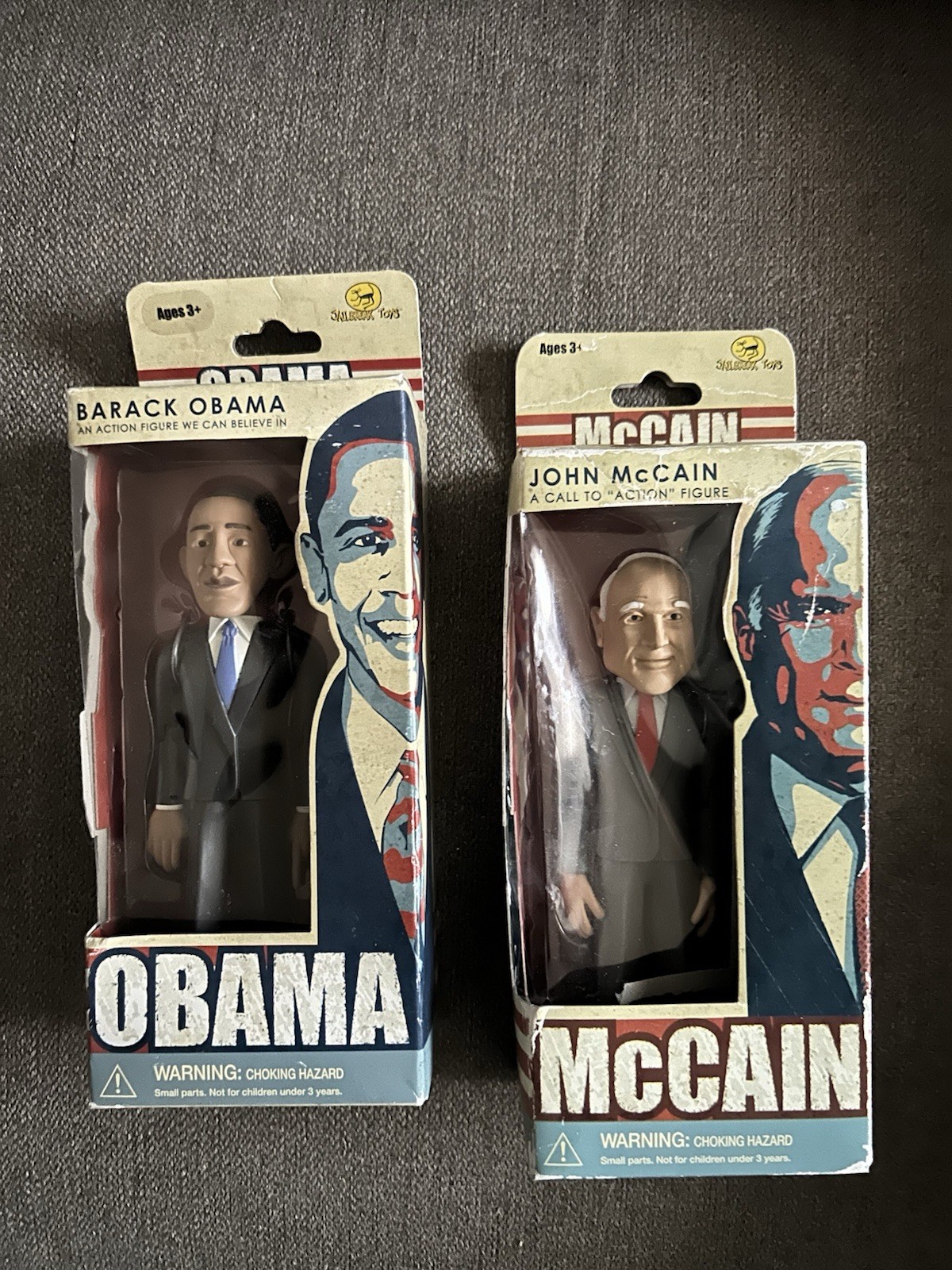 Obama McCain Figurines 2008 Set of 2 Limited Edition Collectible Dolls NIB Rare