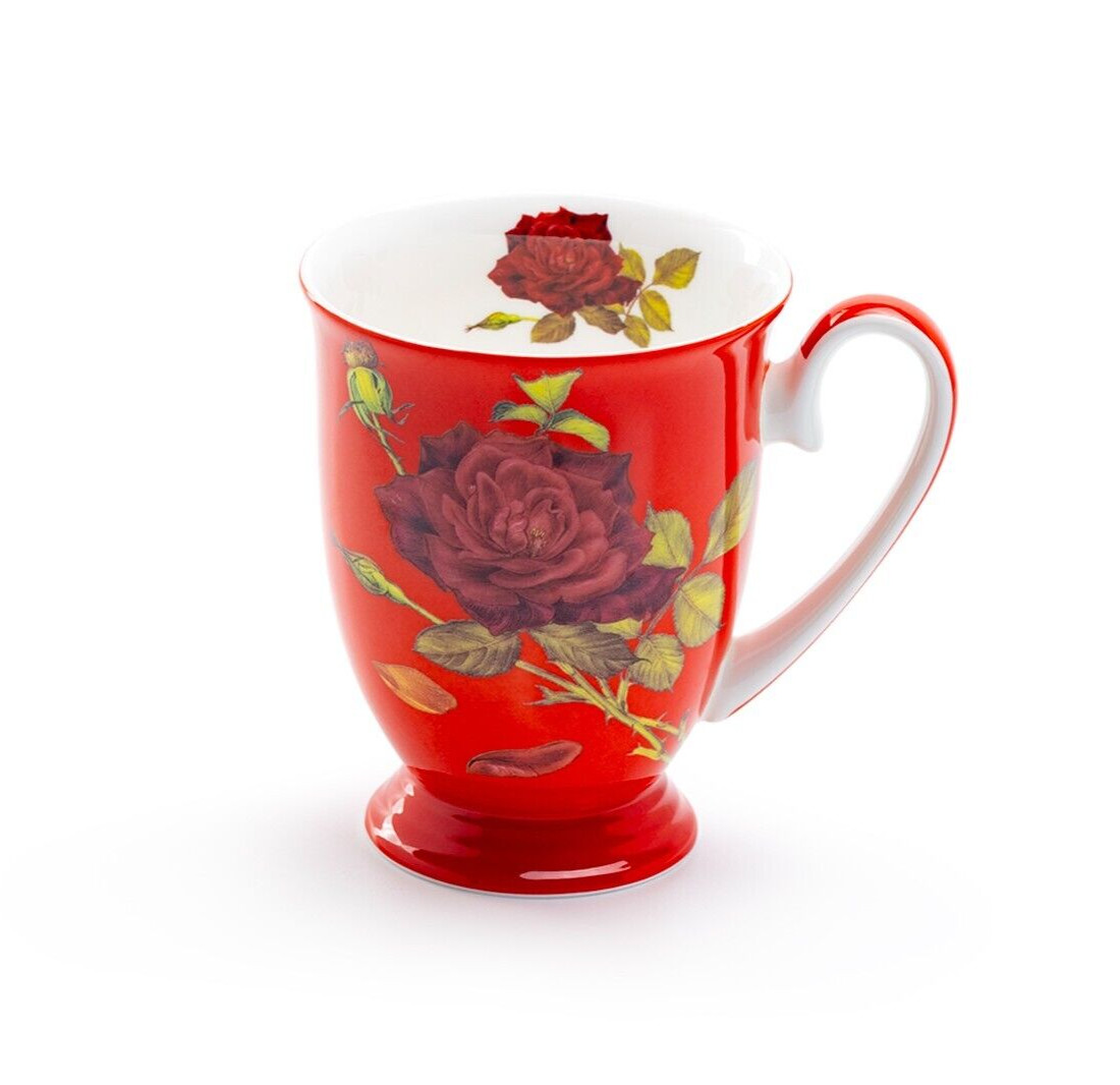 Stechcol Gracie Bone China Stem Rose Red Bone China Mug