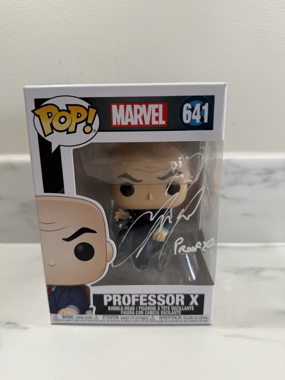 SWAU James McAvoy Signed Funko 641 Professor X Quote And Character Name