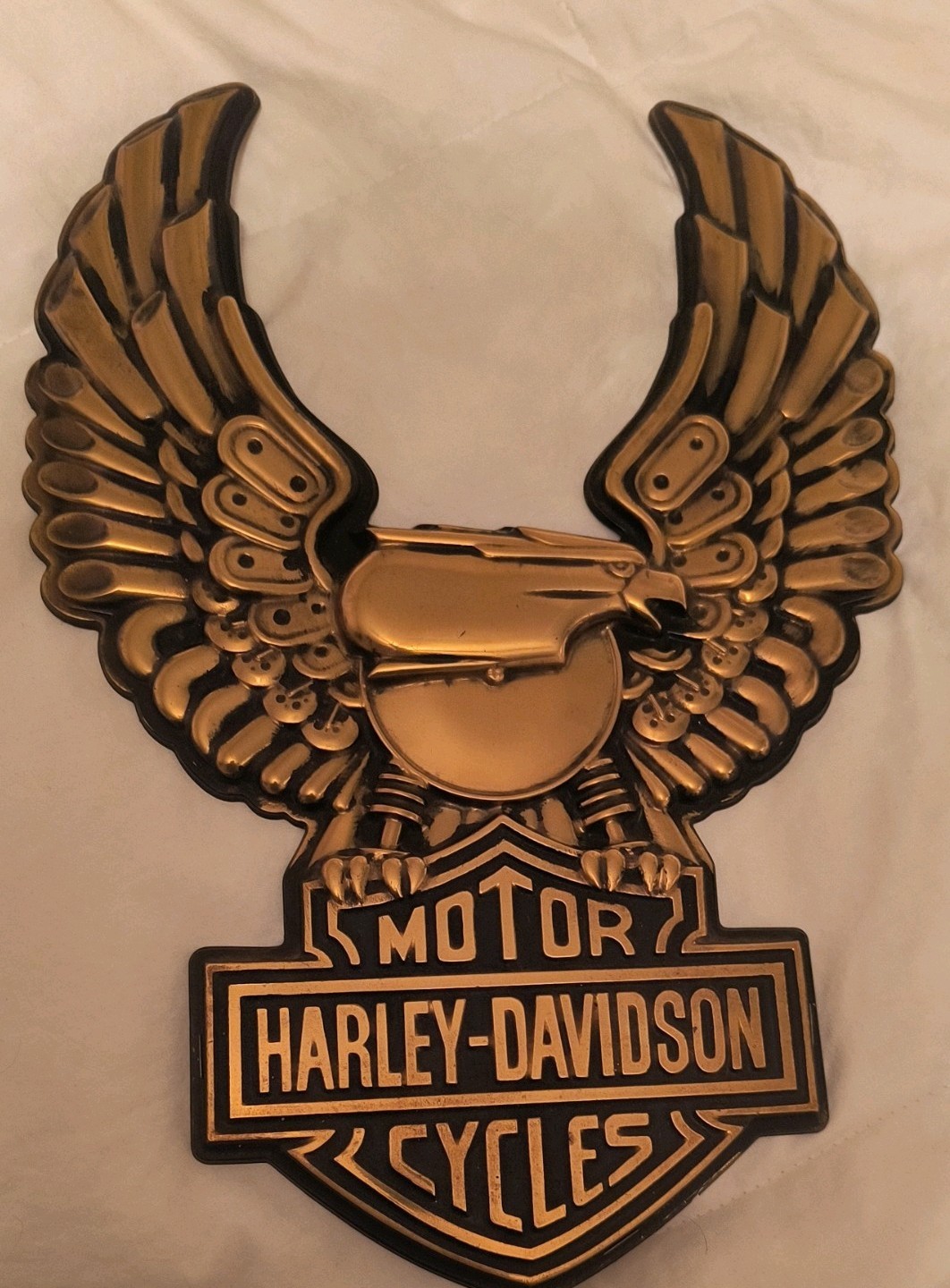 Vintage Harley Davidson Embossed Plastic Sign 15