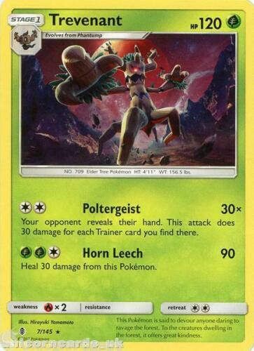 POKEMON CARD TREVENANT 7/145 NO 709 ELDER TREE POKEMON TCG CCG