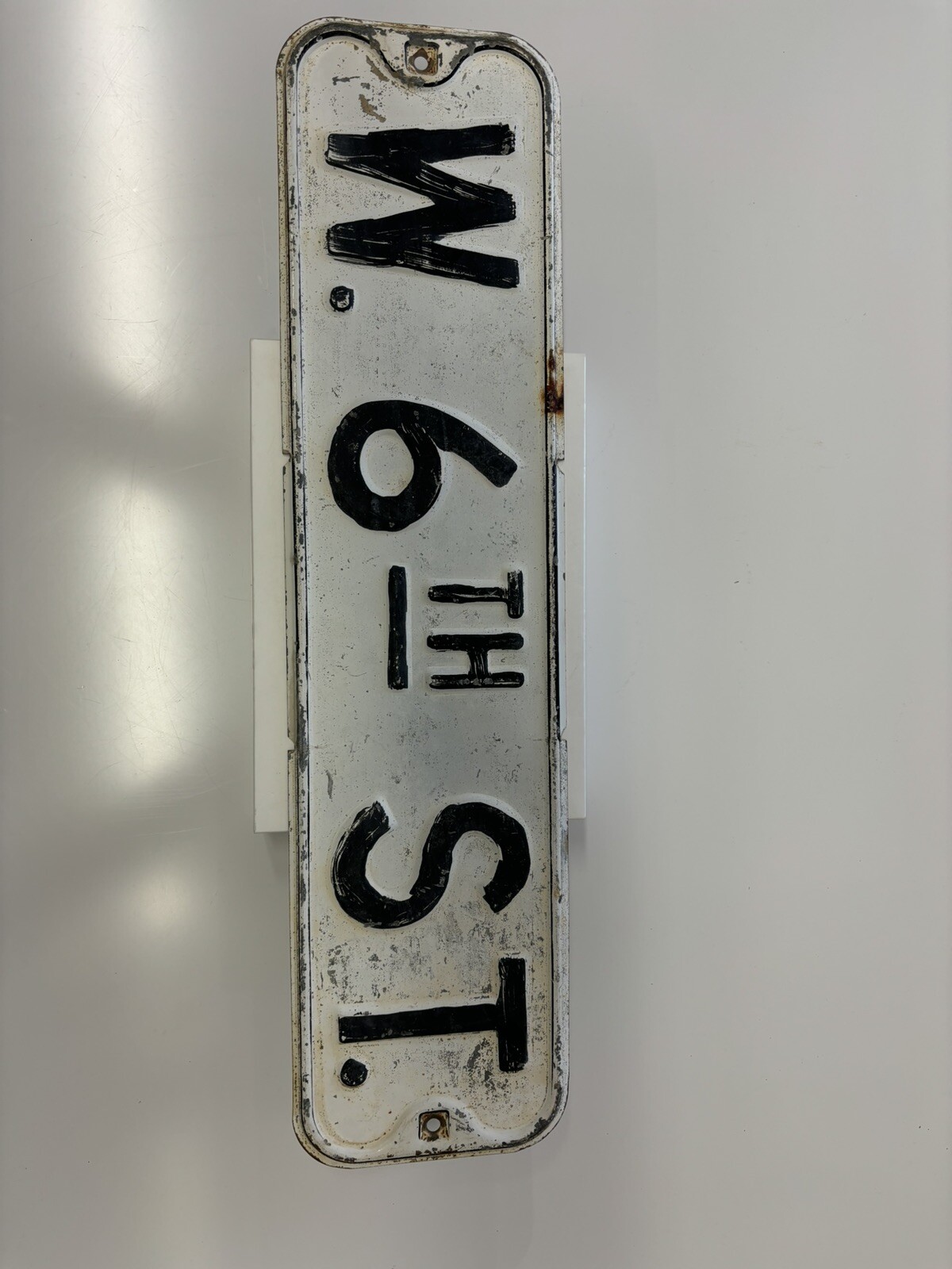 1950’s 1960’s Street Sign , W. 6th Street, California , Heavy Steel