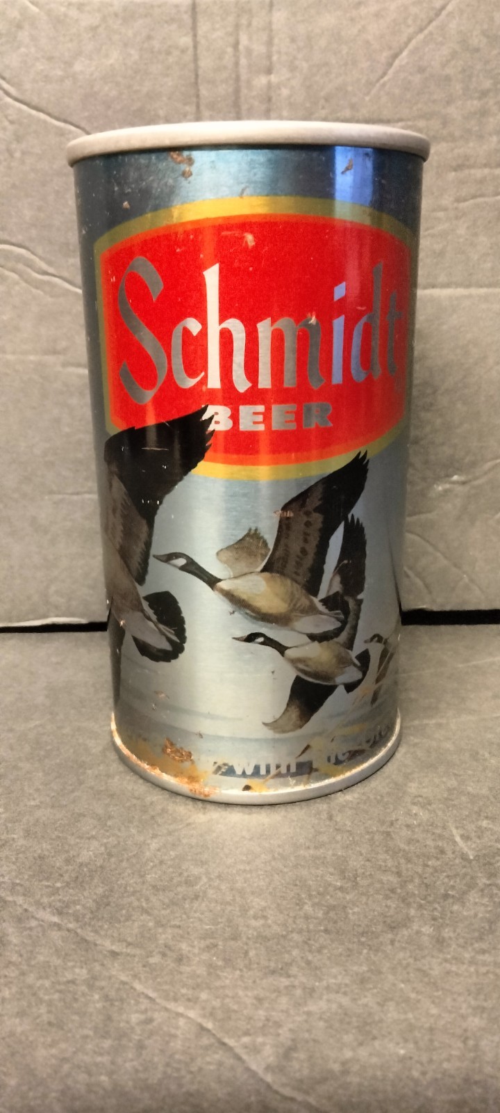 Schmidt 1973 Wildlife Series Can - Geese - Test Can, Misprint or Error - Air Can