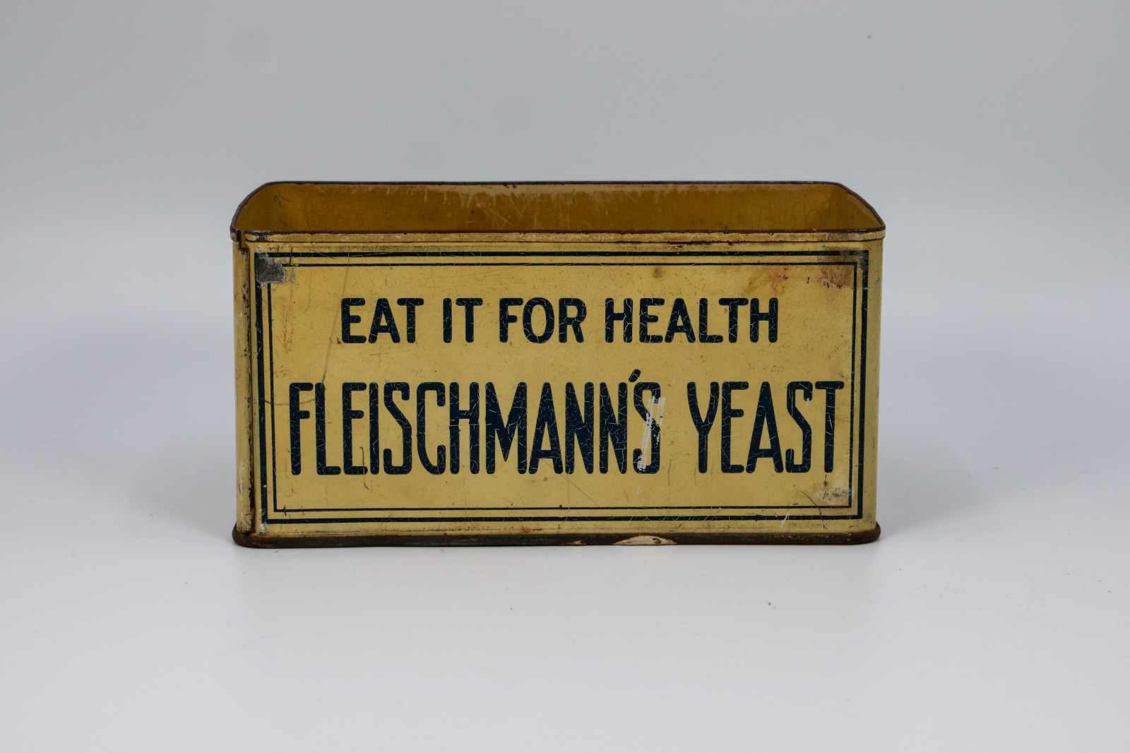 Vintage Fleischmann's Yeast Tin Metal Shelf Display  5.75