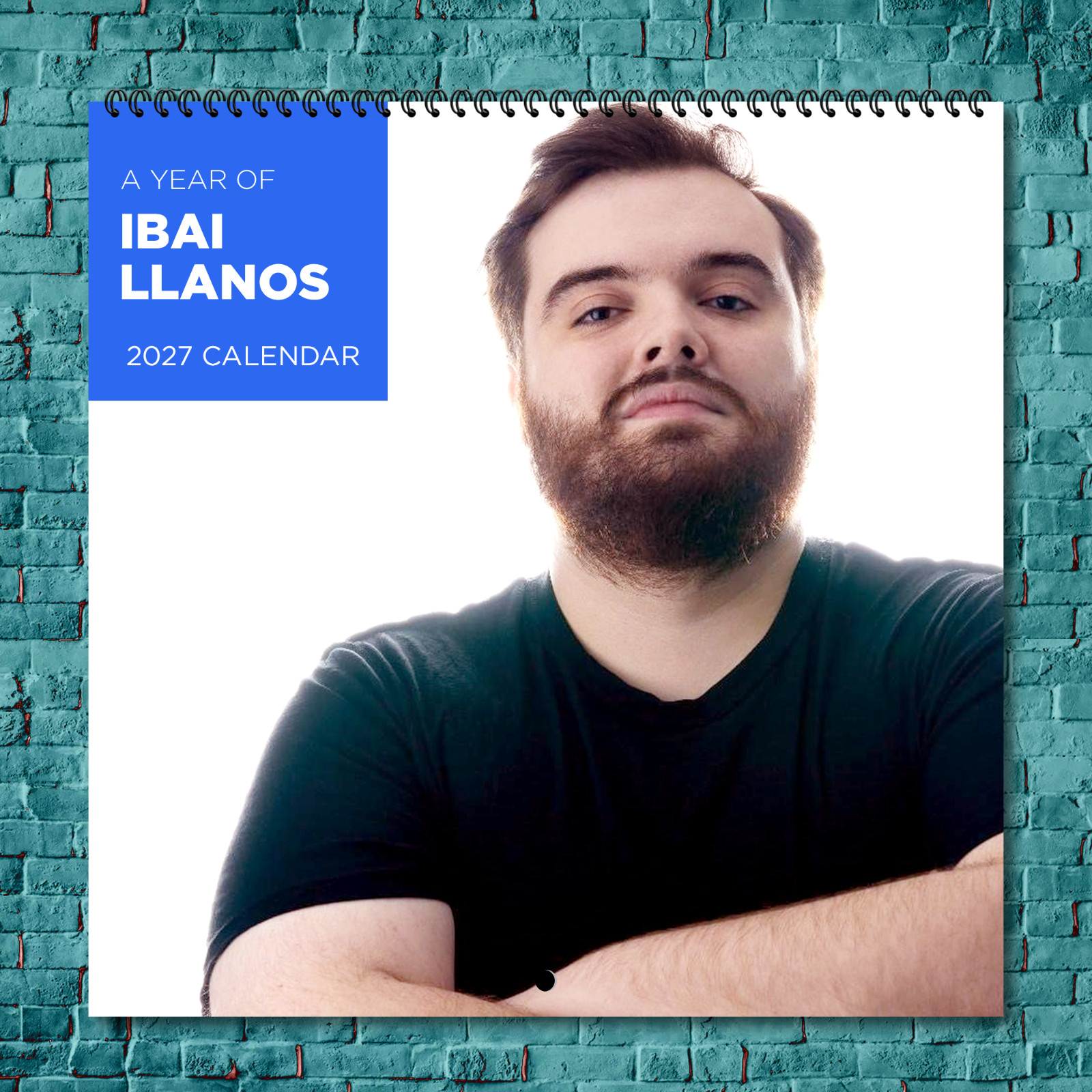 Ibai Llanos 2027 Wall Calendar 12 Month Celebrity Photo Fan Collectible