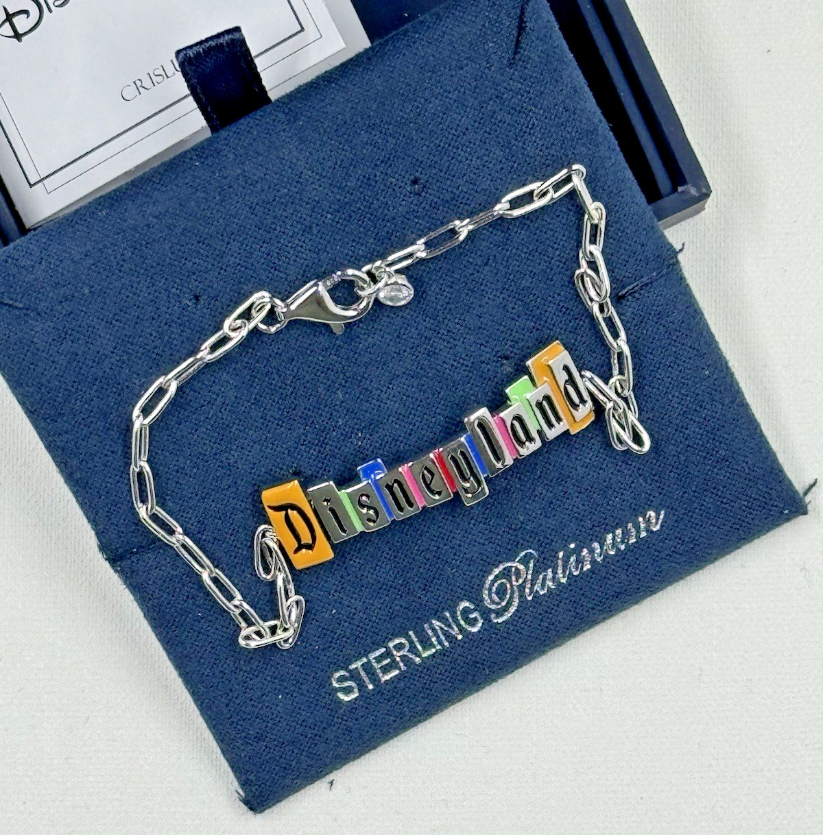 Crislu Disneyland Marquee BRACELET 2025 Sterling Platinum NIB