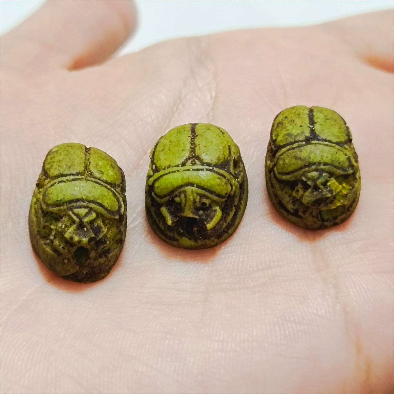 Egyptian Scarab Carved Piece, Pharaoh Style, Ancient Egypt Symbol