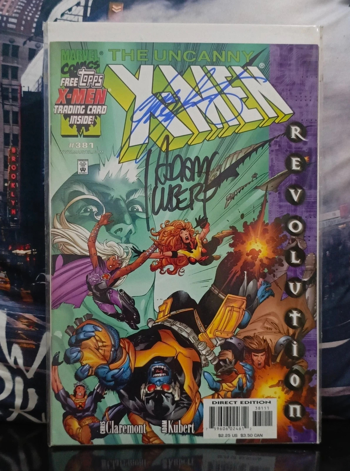 The Uncanny X-Men #381 SIGNED by C. Claremont & Adam Kubert (Marvel Comics 2000)
