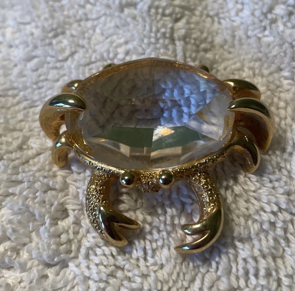 Rare vintage Swarovski Trimlite Crystal Crab. Beautiful Condition. Cancer Zodiac
