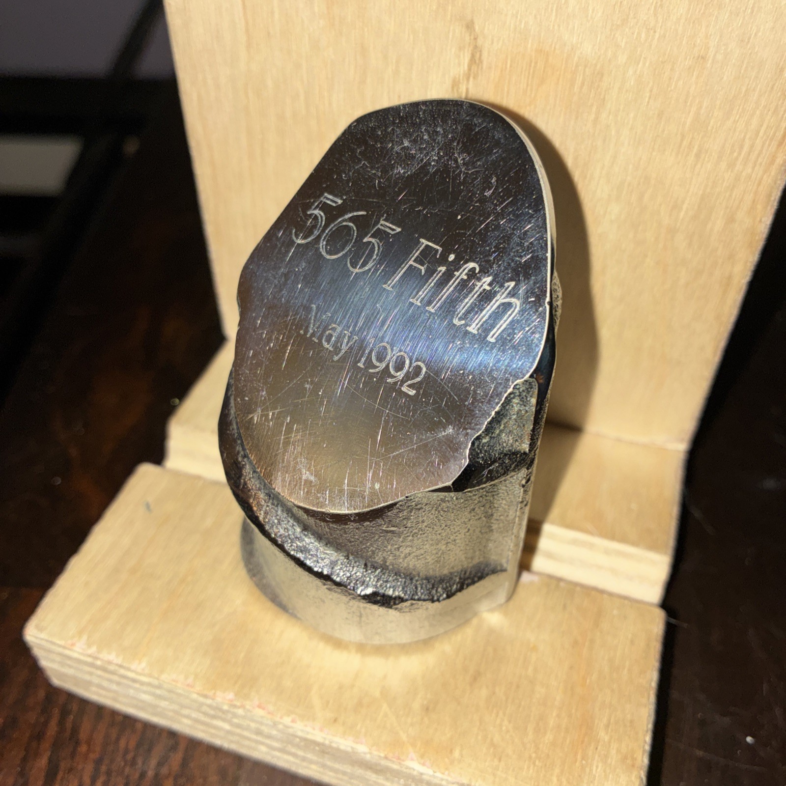 Rare 1992 565 5th Ave Norman Jaffe Architectural Steel Souvenir Paperweight