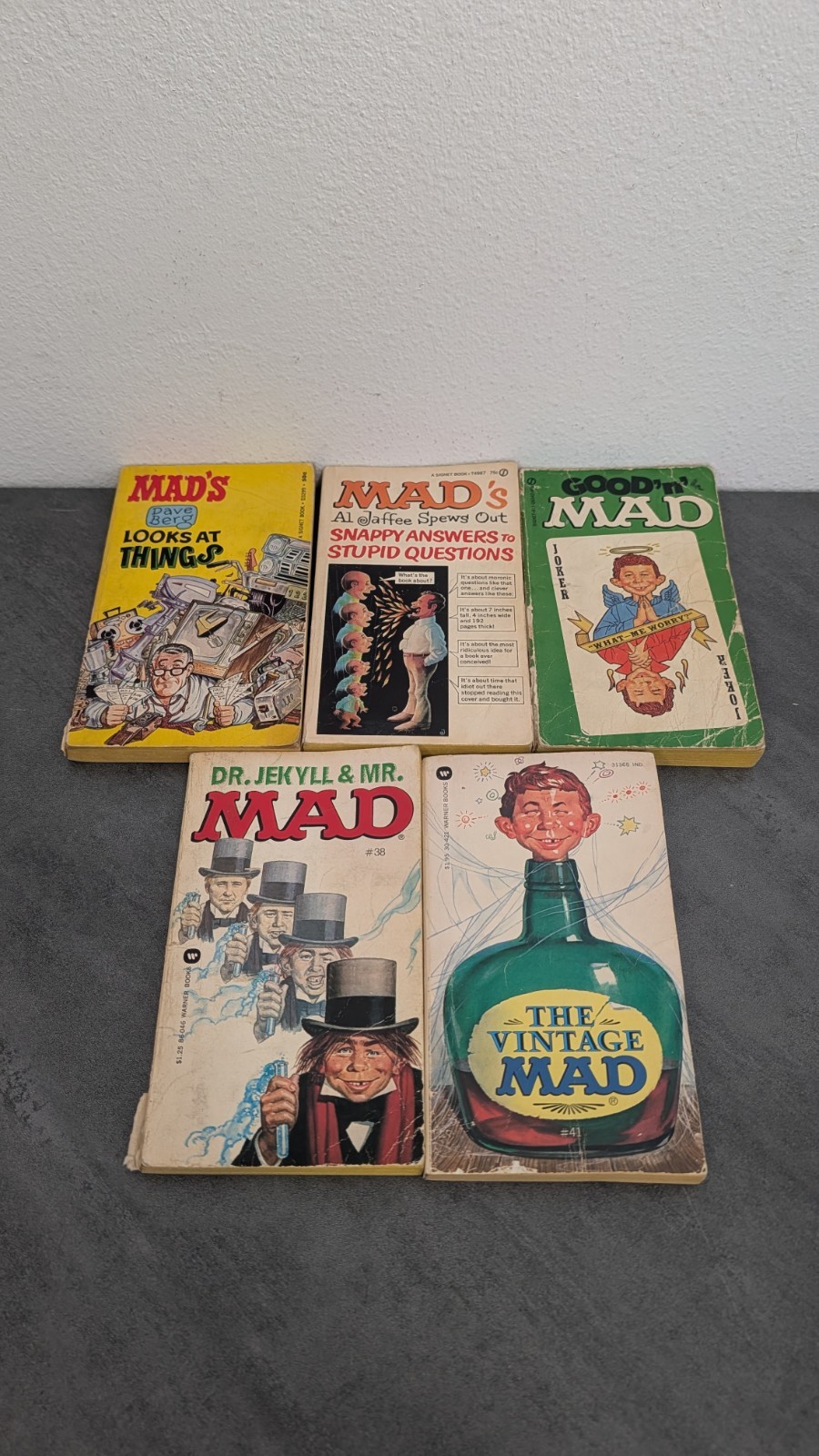 Lot x5 Mad Paperback Books ~ 60\'s-70\'s