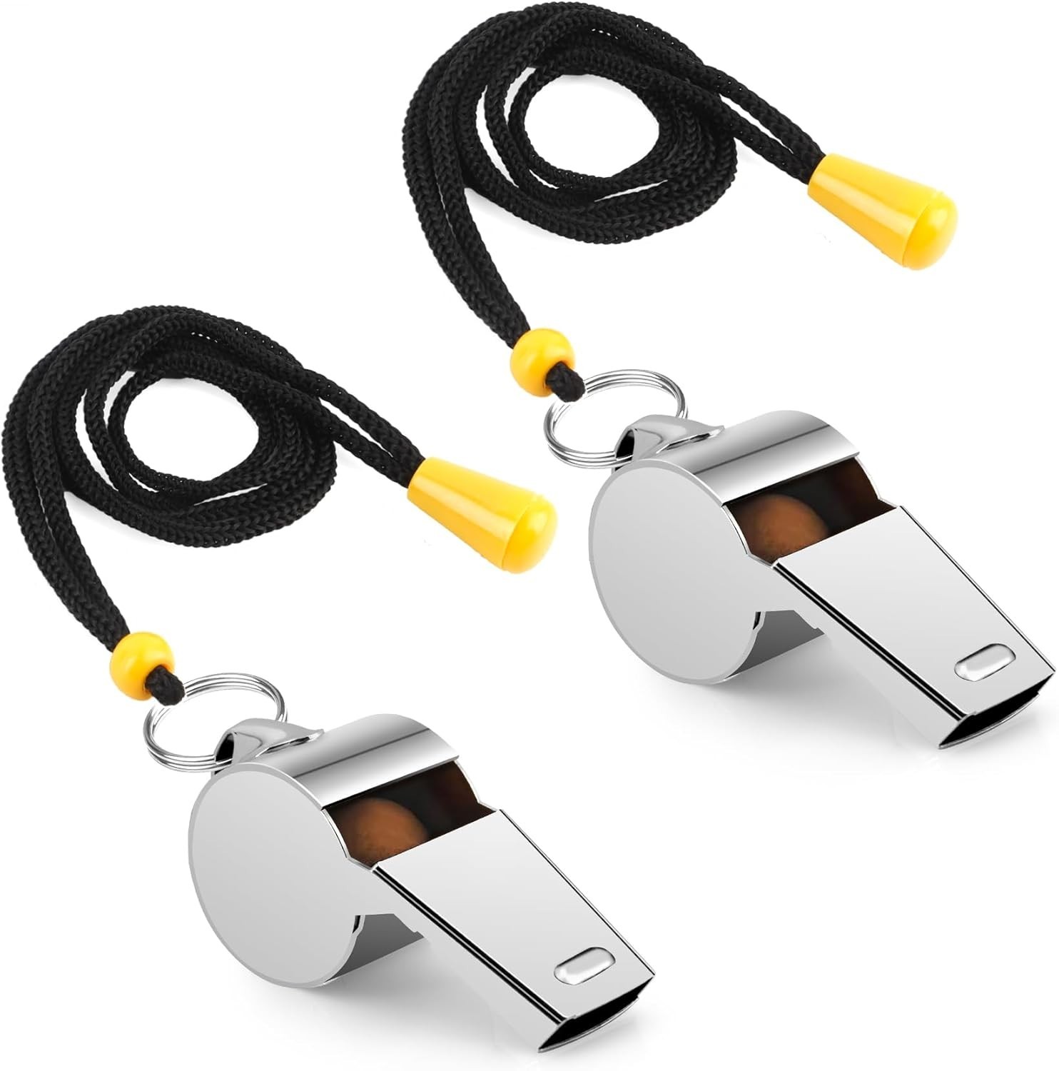 Whistle, Whistle for Coaches, Stainless Steel Whistles Coach 2 PCS 