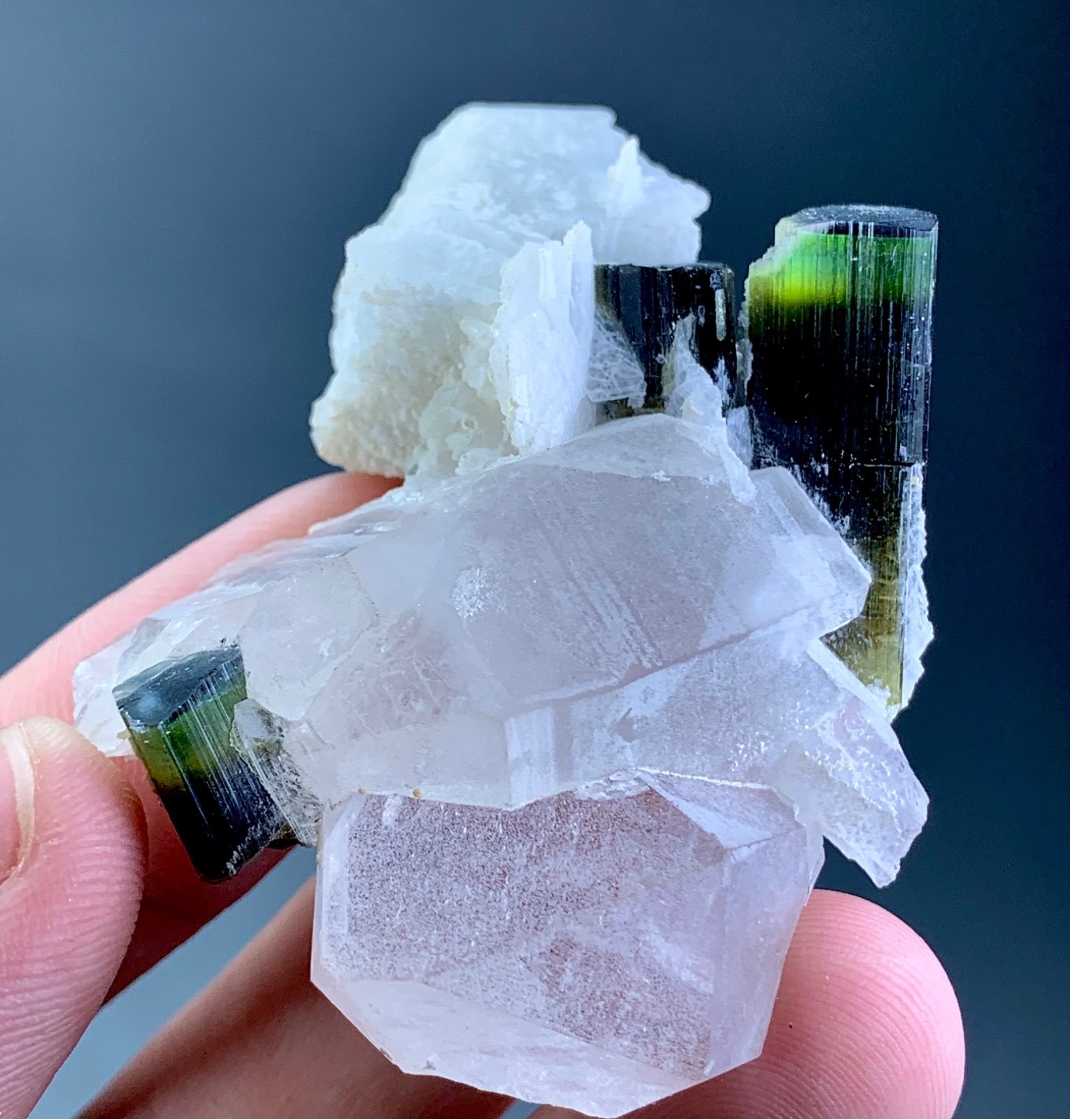 Green Cap Tourmaline Crystal From Pakistan 195 Carat
