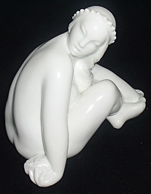 Post 1928 Dahl Jensen DJ COPENHAGEN DENMARK Porcelain Figure FEMALE 1200 Susanne