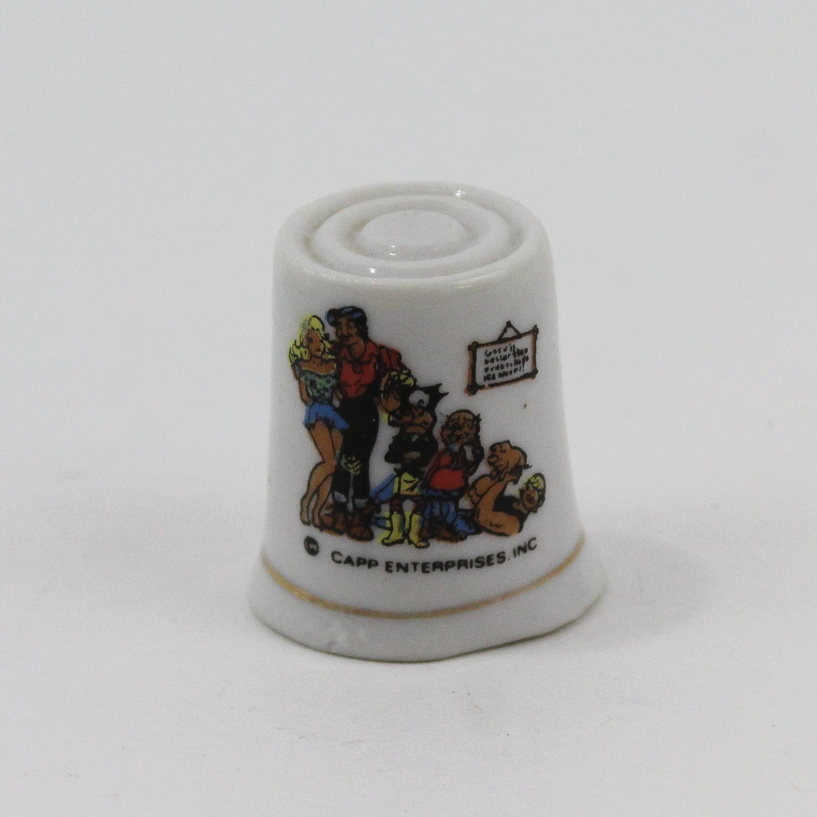 Dogpatch USA Amusement Park Thimble Ceramic Arkansas Lil Abner Capps