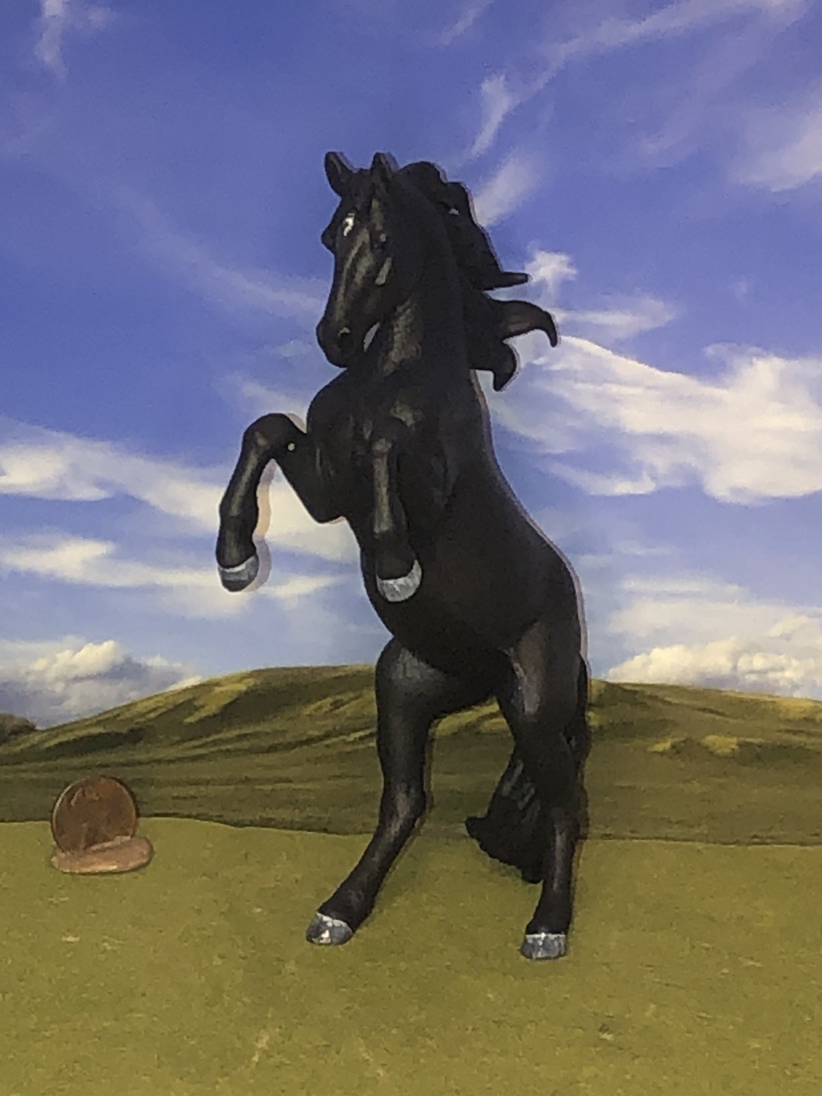OOAK cm Custom Horse Breyer Collecta  Warlander To A Young Friesian Mare *Wow*