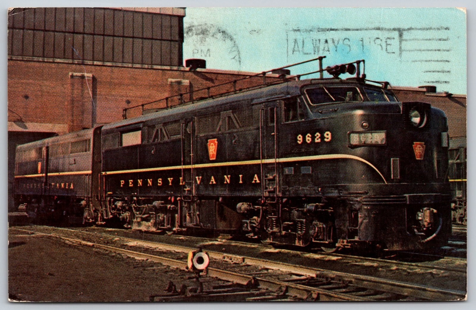 Pennsylvania Railroad Locomotive 9629 Enola Pennsylvania Postcard PC302