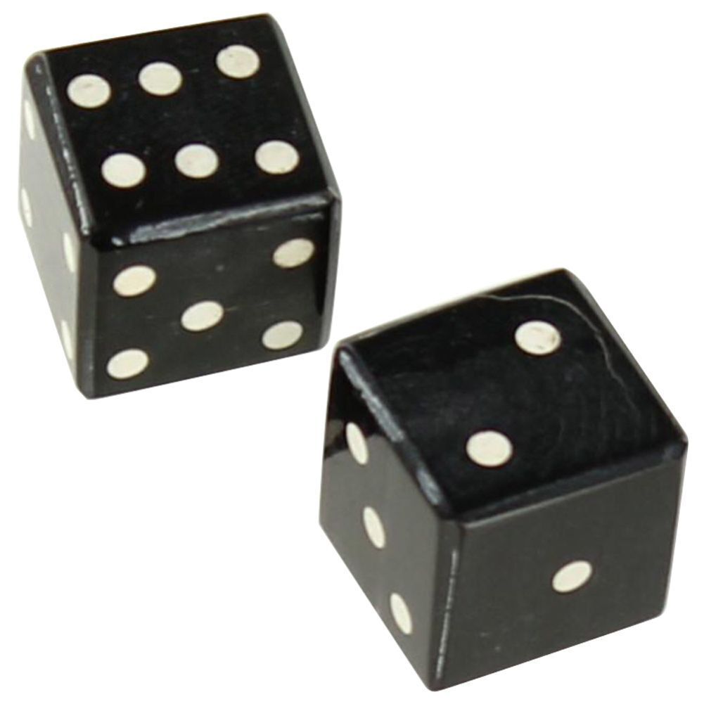 Game of Chance: 100% Real Cow Bovine Horn Black Craps Gambling Playing Dice