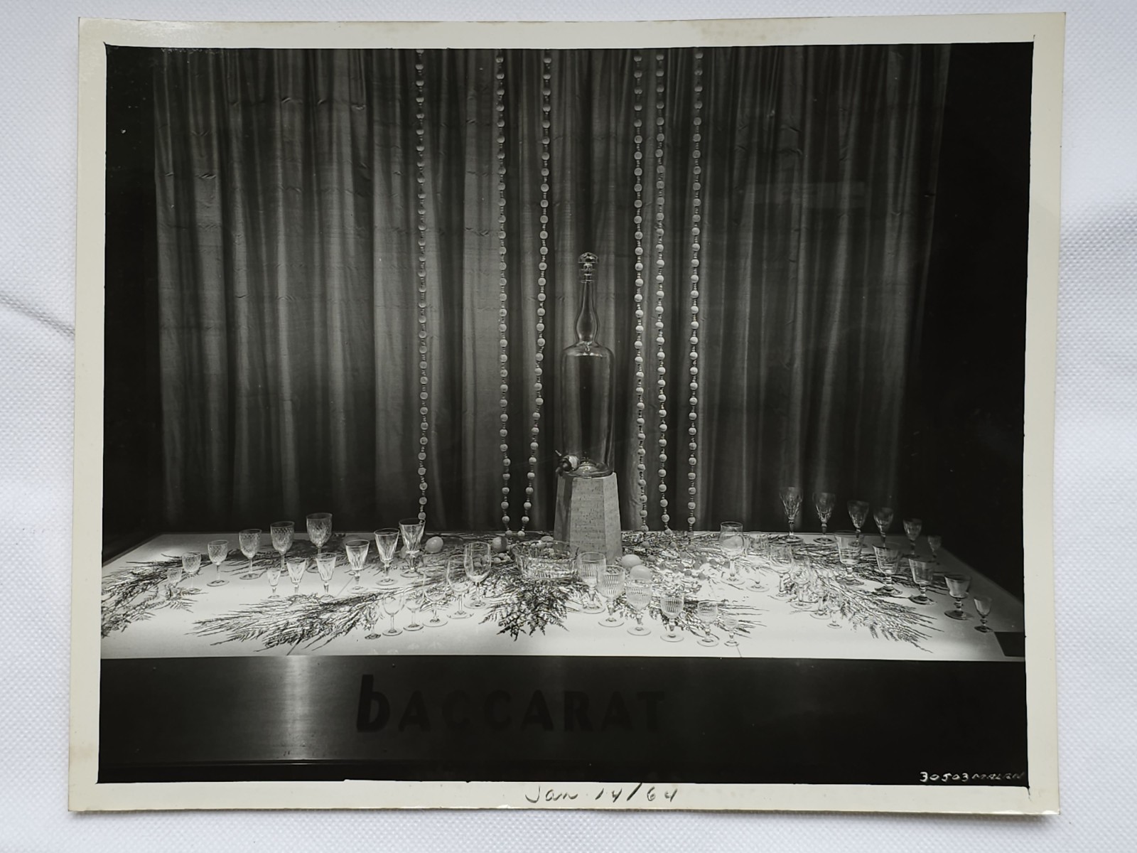 1964 Baccarat Crystal Advertising Photo Mid Century Modern Store Display RARE #4