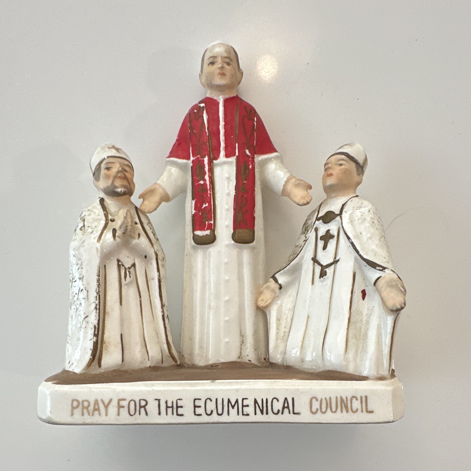 Ceramic Pope Christian Figurine  