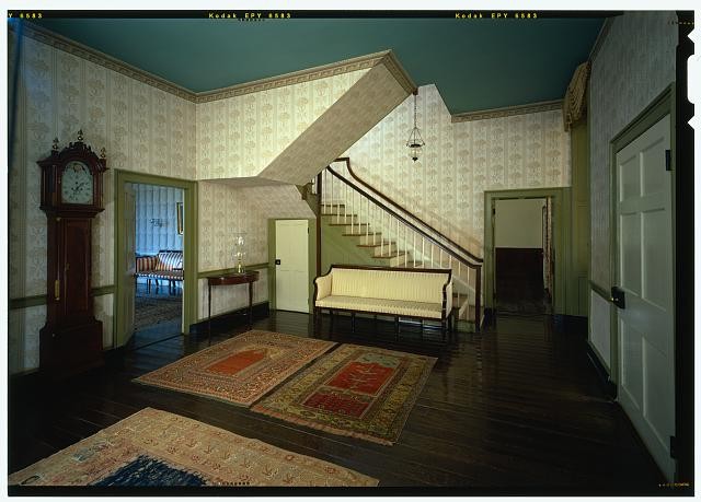 Adena Chillicothe OH 1900s Interior Stair Hall Grandfather Clock Rugs