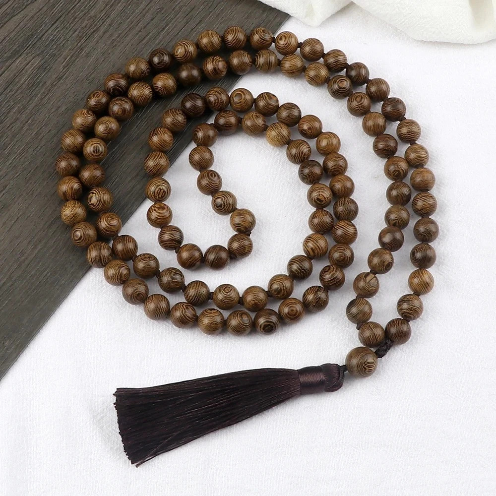 108 Mala Beads Necklace Prayer Meditation Yoga Tassel Buddhist Jewelry Boho 108 Mala Beads Necklace Prayer Meditation Yoga Tassel Buddhist Jewelry Boho
