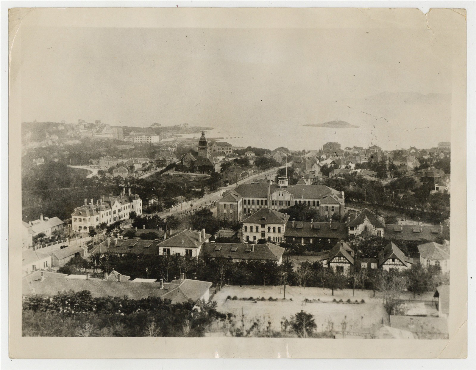 Tsingtao, China 1937 City, Harbor Photo 1937 Japan War Arial Photo Army J16023 Tsingtao, China 1937 City, Harbor Photo 1937 Japan War Arial Photo Army J16023