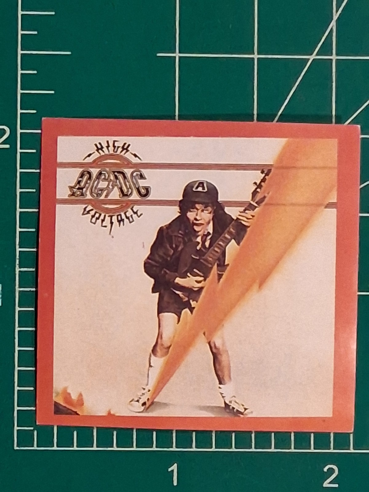 2002 ROCK STORY MUSIC STICKER CARD AC DC HIGH VOLTAGE ANGUS YOUNG